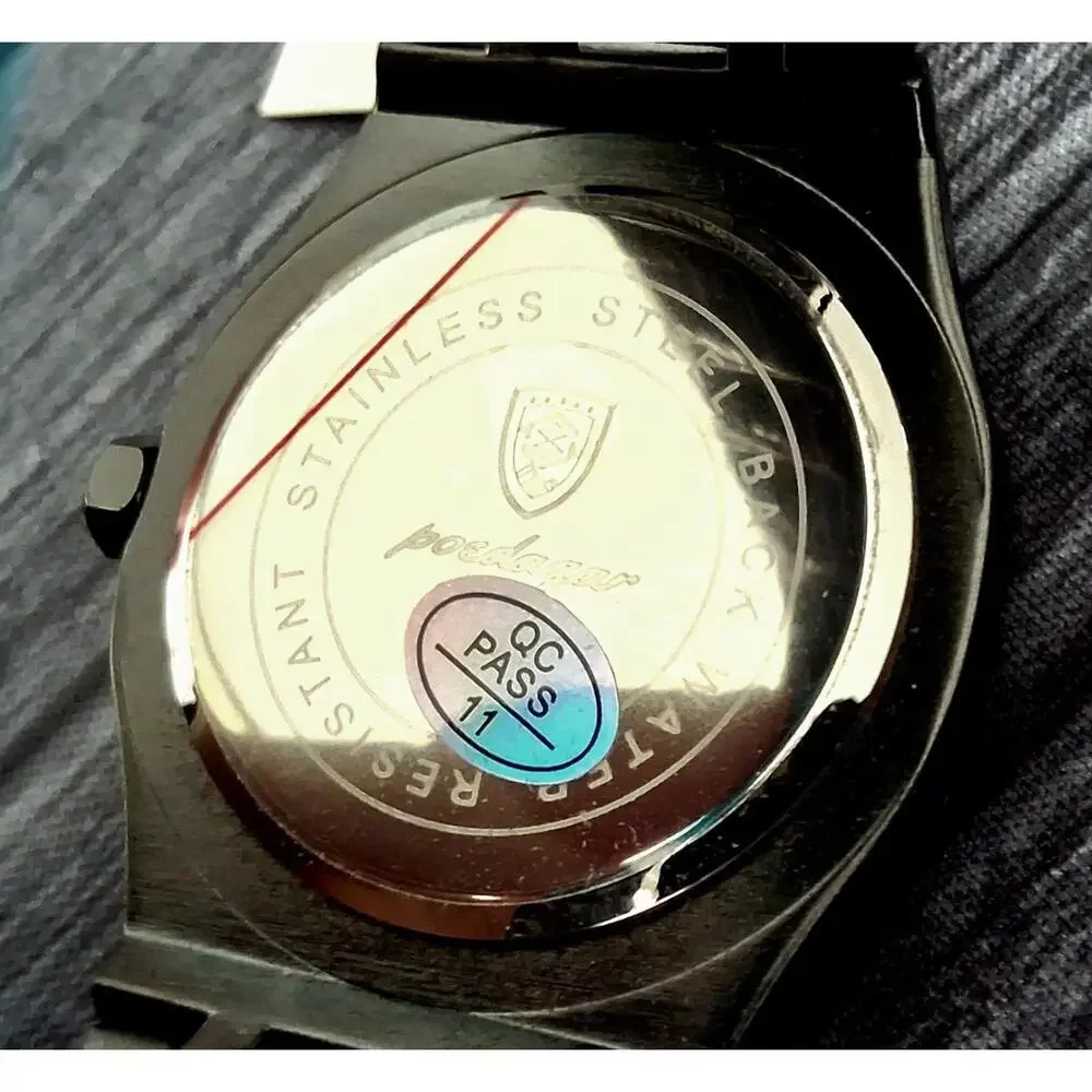 Rare Poedagar Black Sea Guilloché‎ Dial Mens Dress Watch